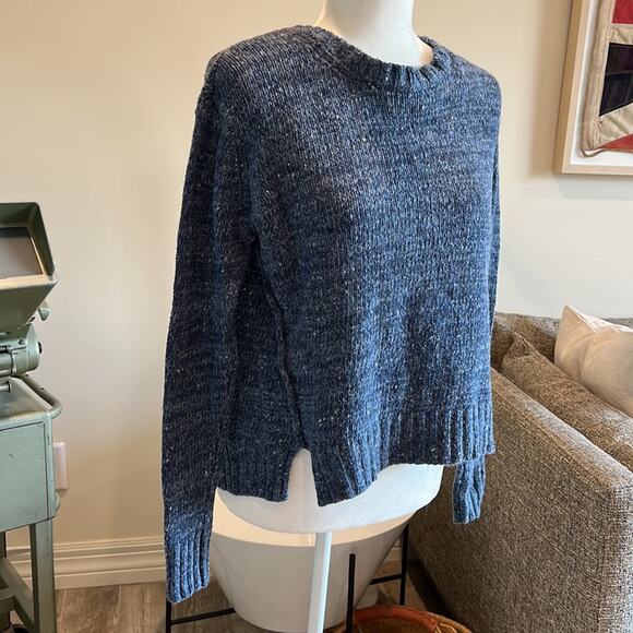 Blue wool and cotton sweater by scoop nyc - size medium. - Picture 2 of 4